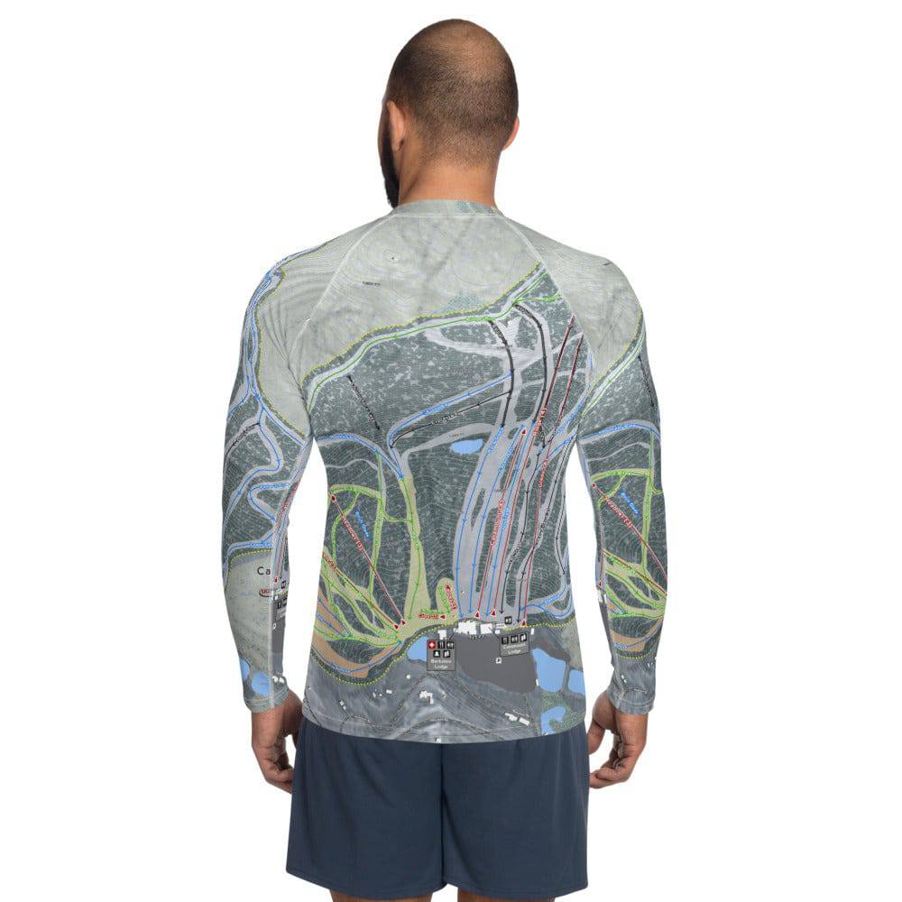 Catamount, New York Ski Trail Map Men's Base Layer Top - Powderaddicts