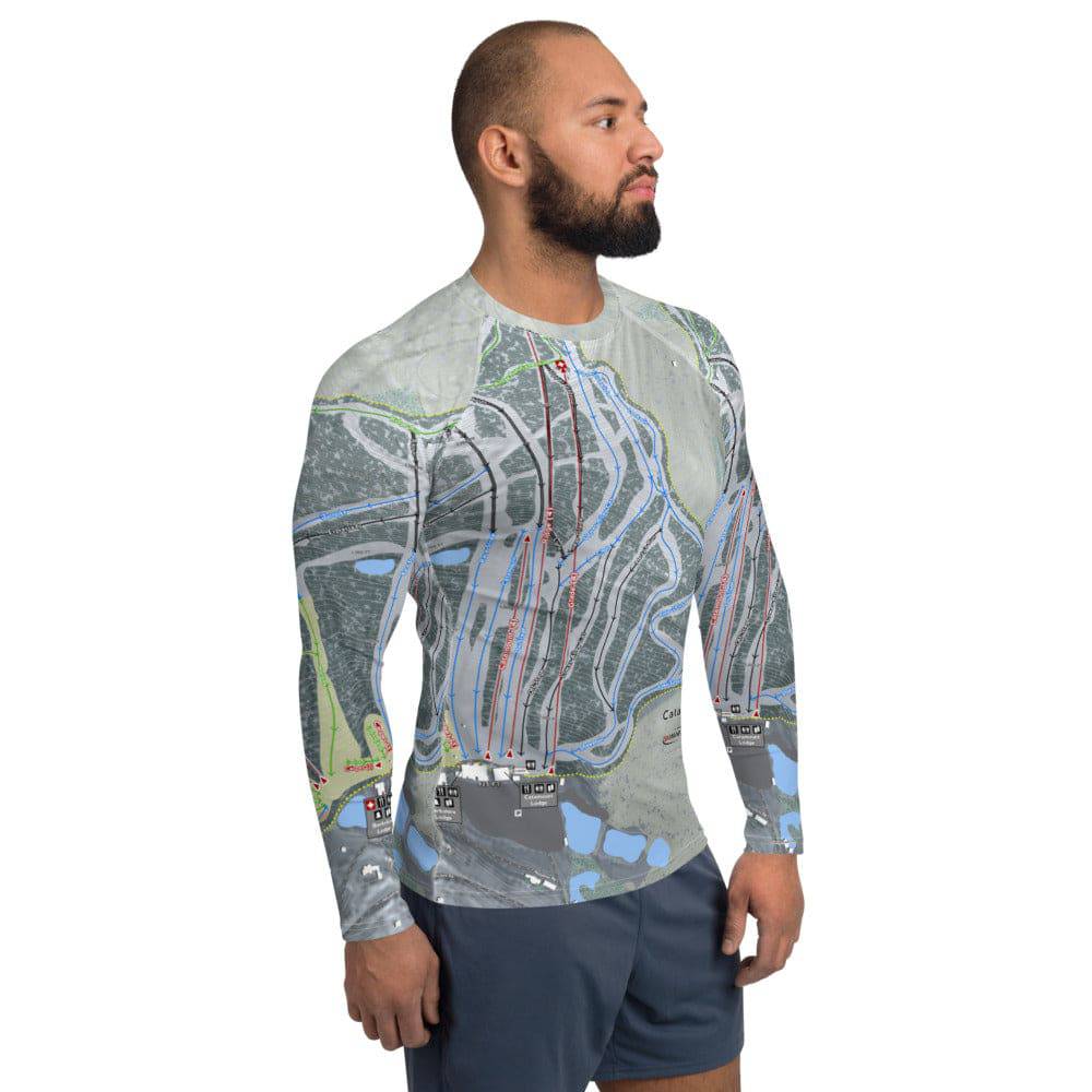 Catamount, New York Ski Trail Map Men's Base Layer Top - Powderaddicts