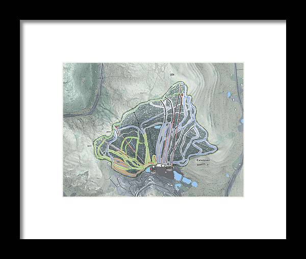 Catamount Ski Trail Map - Framed Print - Powderaddicts