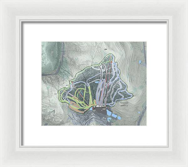 Catamount Ski Trail Map - Framed Print - Powderaddicts