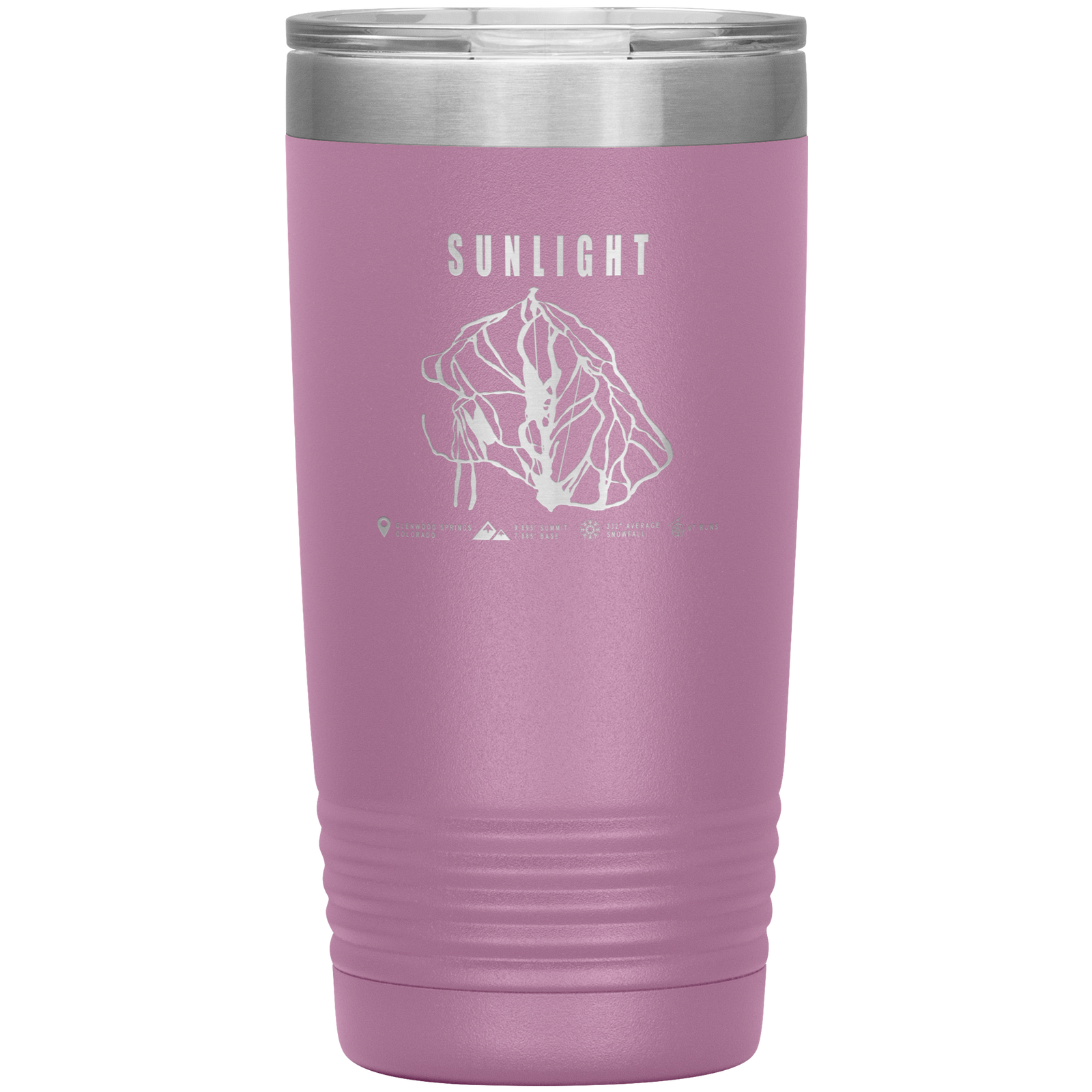 Sunlight Colorado Ski Trail Map 20oz Tumbler - Powderaddicts