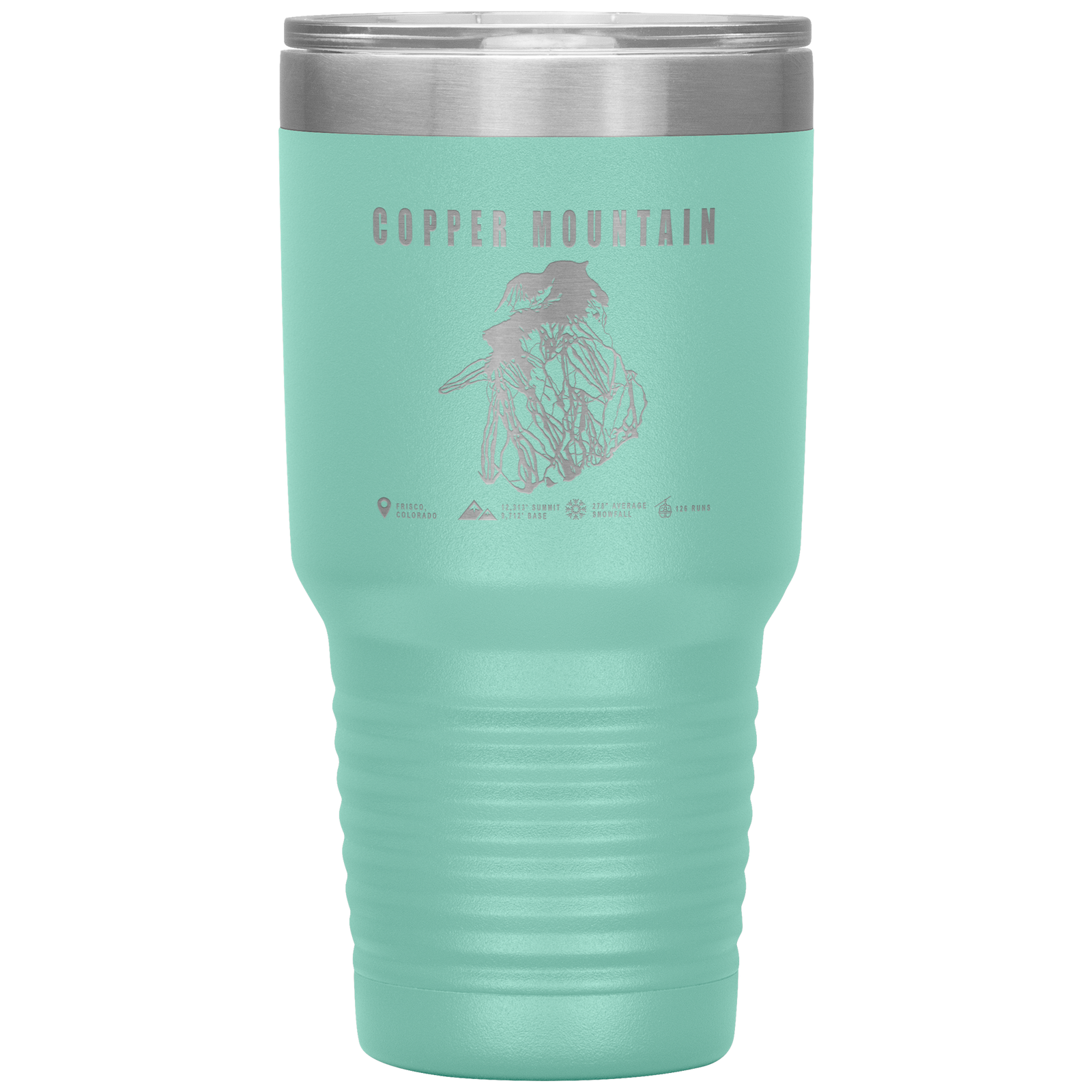 Copper Mountain Colorado Ski Trail Map 30oz Tumbler - Powderaddicts