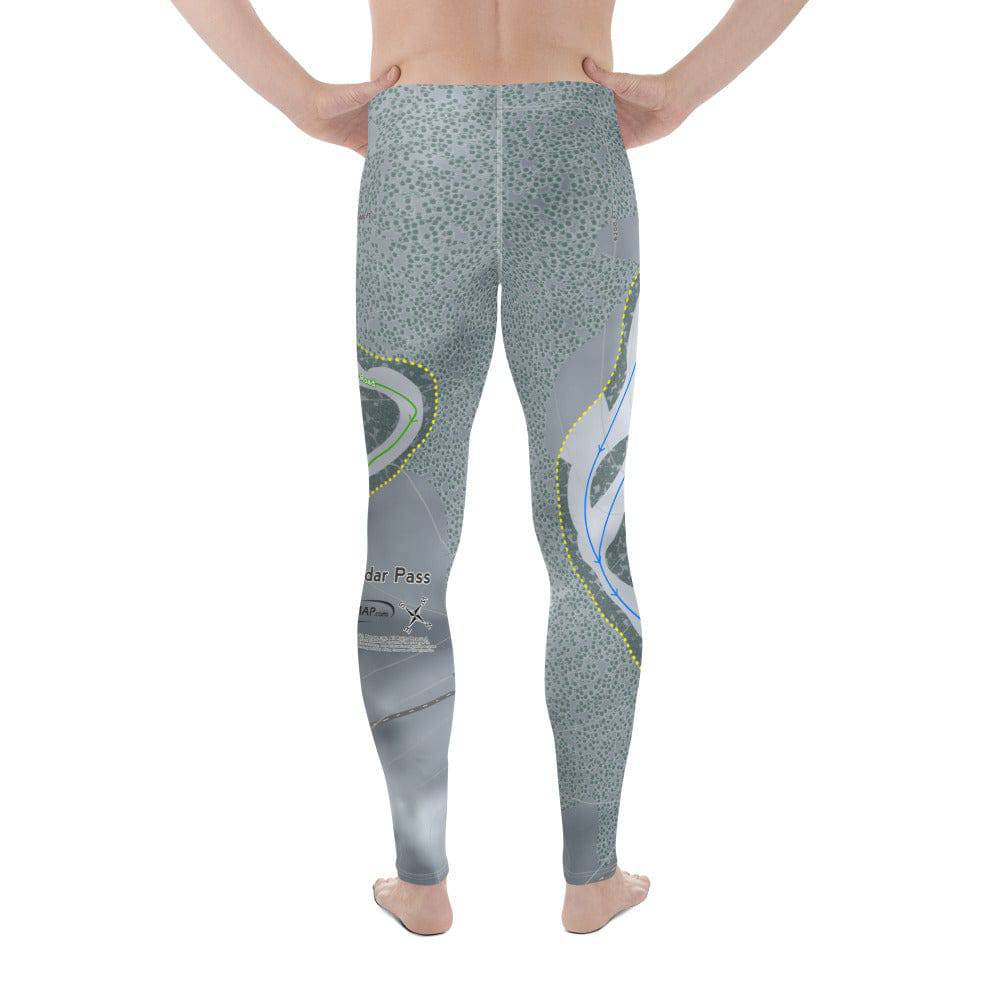 Cedar Pass, California Ski Trail Map Men's Base Layer Bottom - Powderaddicts