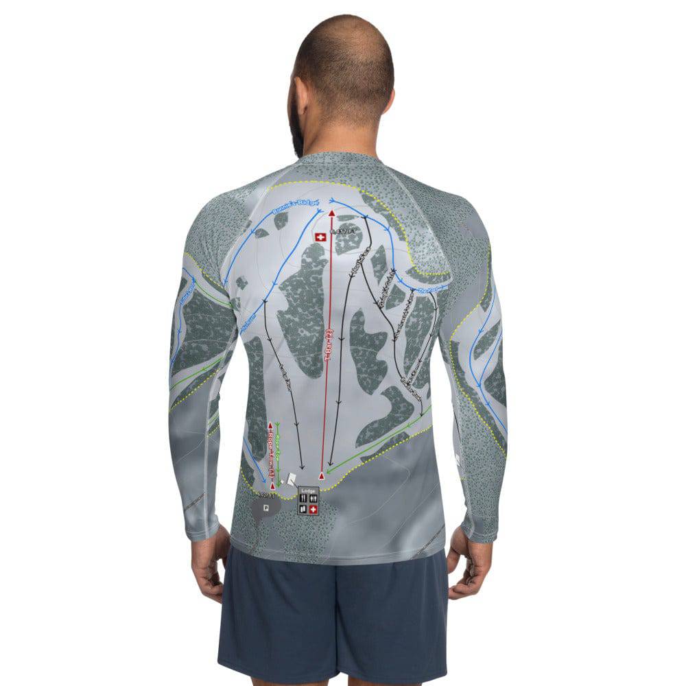 Cedar Pass, California Ski Trail Map Men's Base Layer Top - Powderaddicts