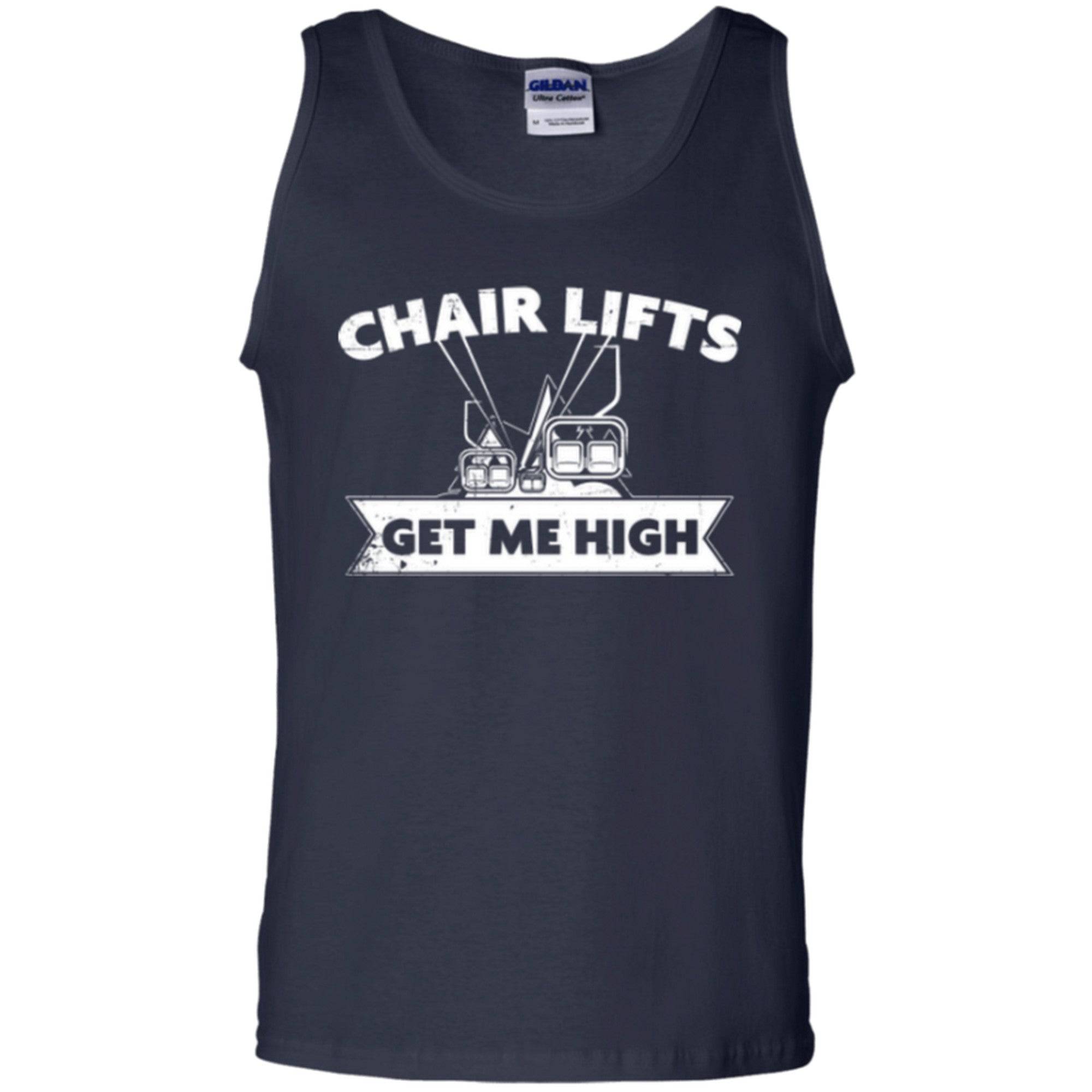 Chair Lifts Get Me High Tank Tops - Powderaddicts