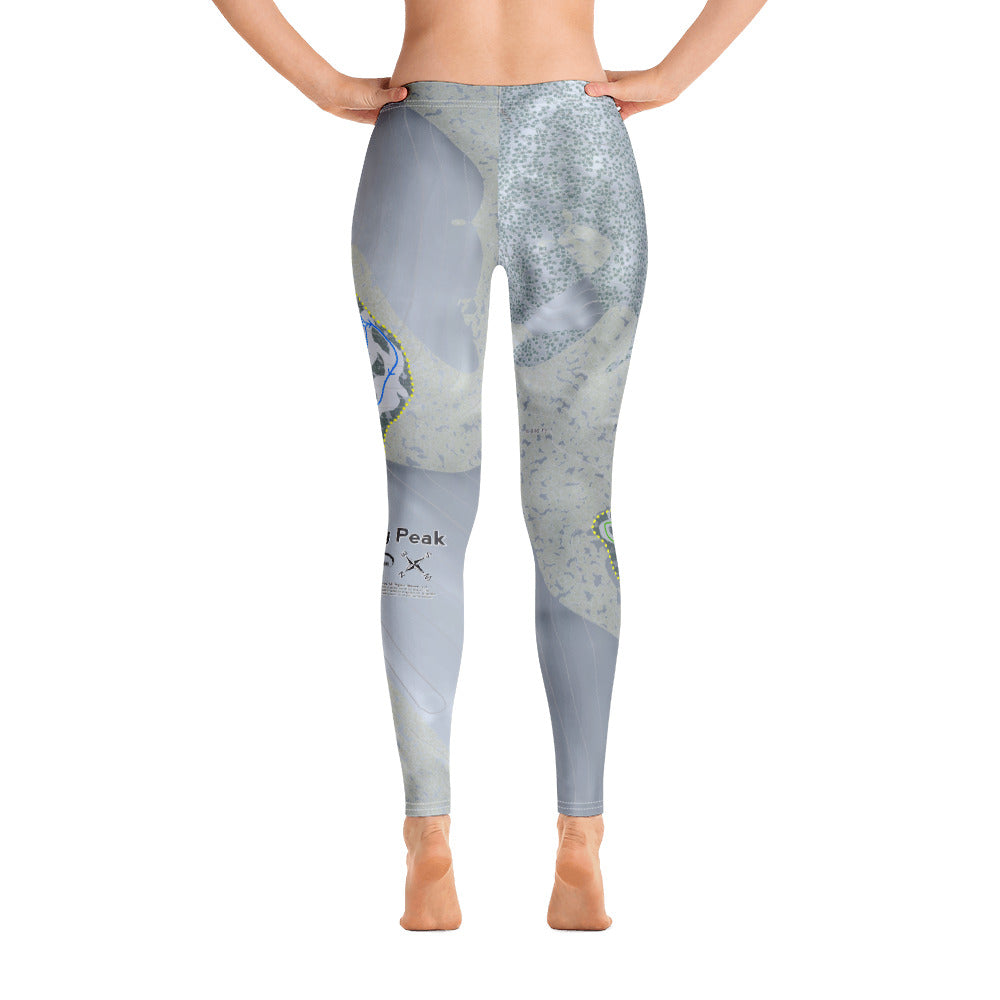 Cherry Peak, Utah Ski Trail Map Women's Base Layer Bottom - Powderaddicts
