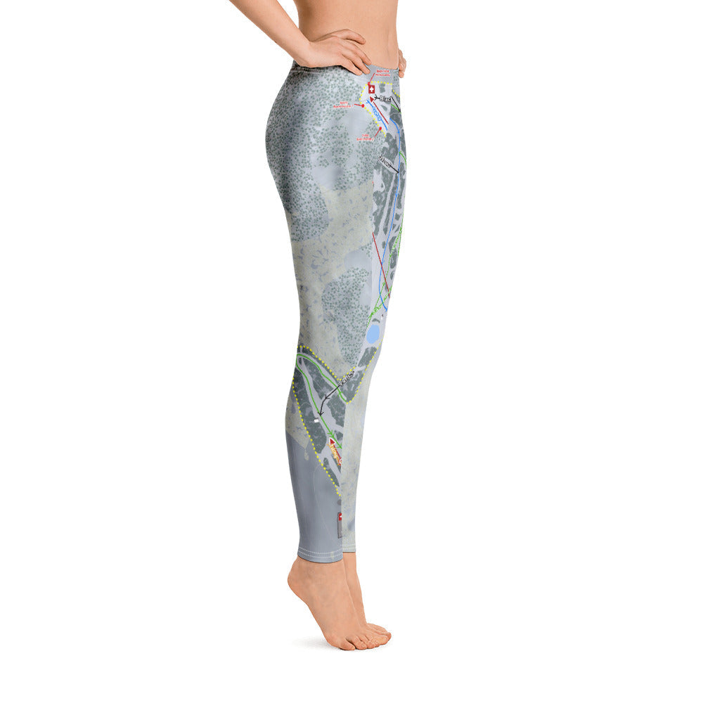 Cherry Peak, Utah Ski Trail Map Women's Base Layer Bottom - Powderaddicts