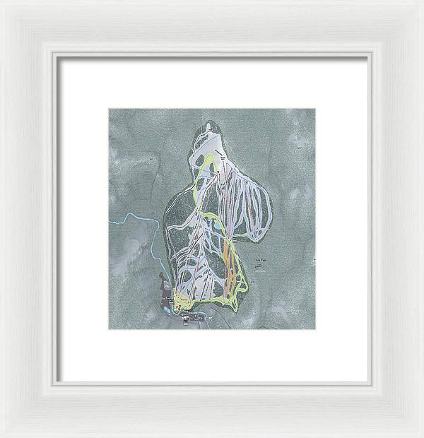 China Peak Ski Trail Map - Framed Print - Powderaddicts