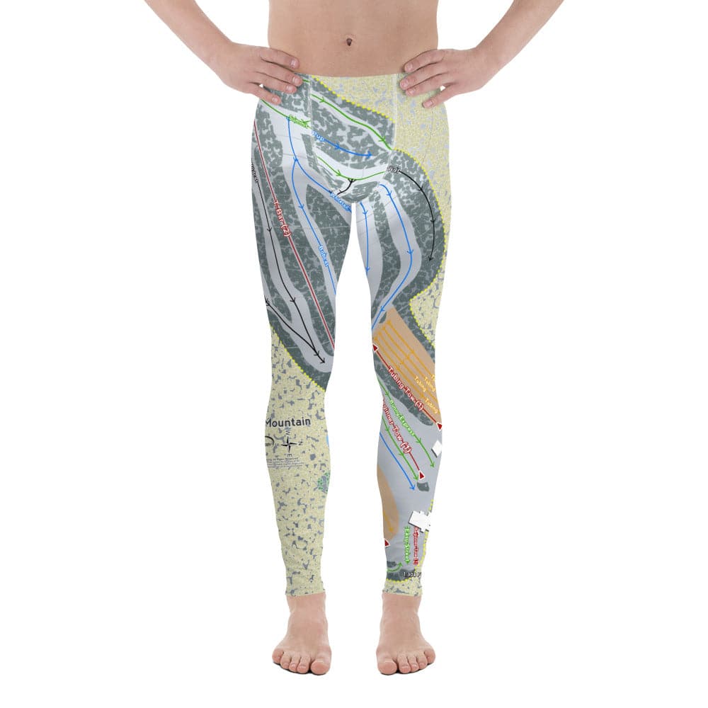 Christie Mountain, Wisconsin Ski Trail Map Men's Base Layer Bottom - Powderaddicts