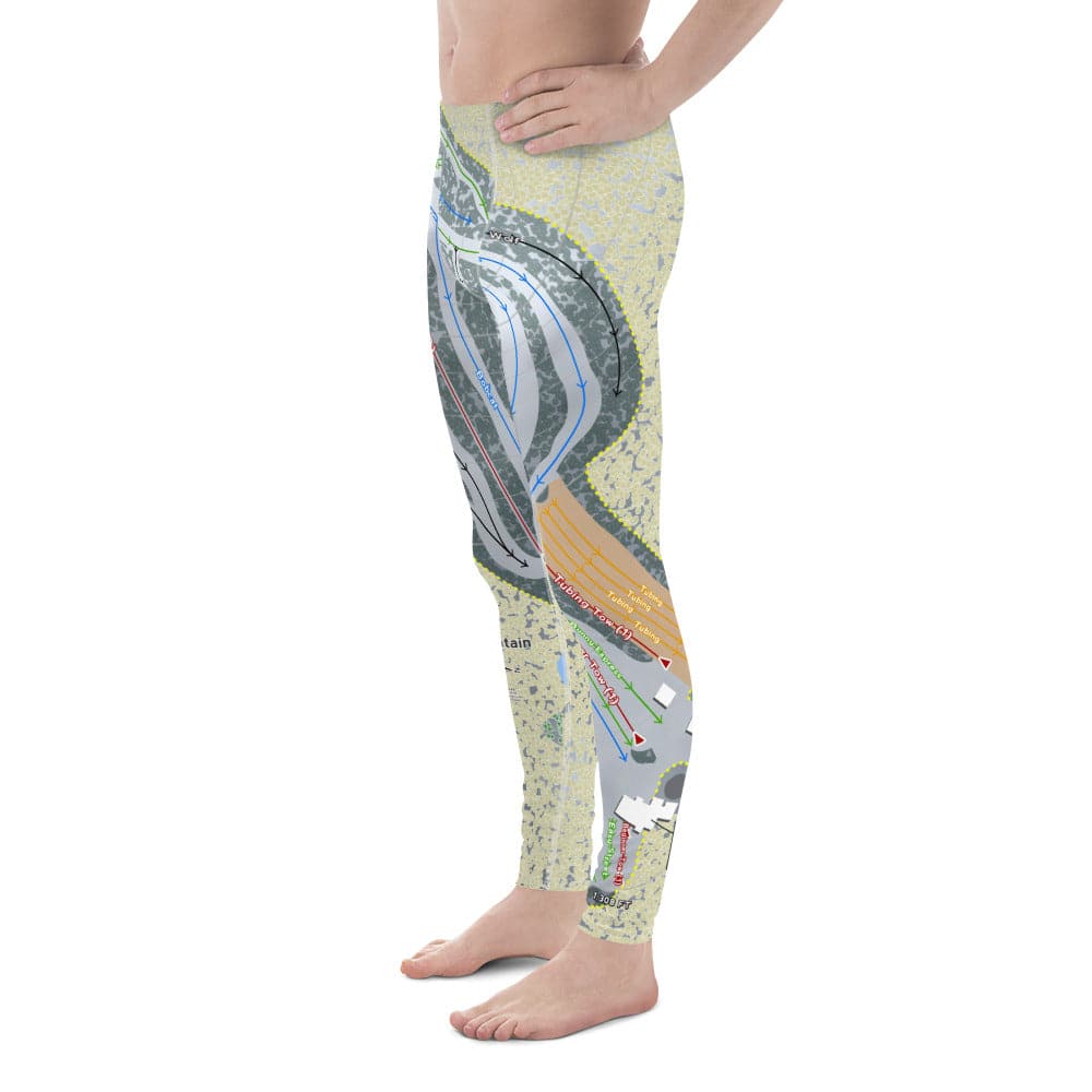 Christie Mountain, Wisconsin Ski Trail Map Men's Base Layer Bottom - Powderaddicts