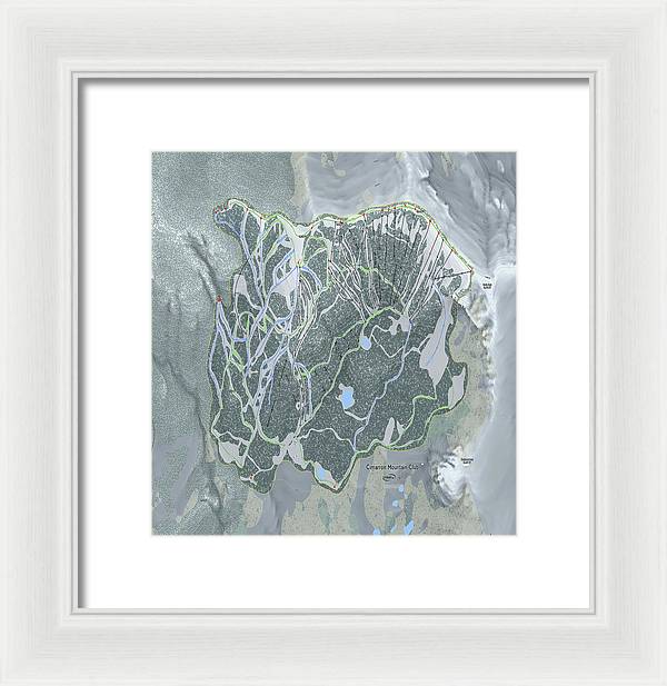 Cimarron Mountain Ski Trail Map - Framed Print - Powderaddicts