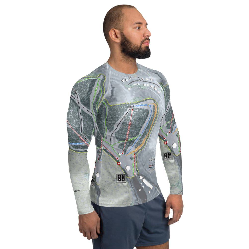 Coffee Mill, Minnesota Ski Trail Map Men's Base Layer Top - Powderaddicts