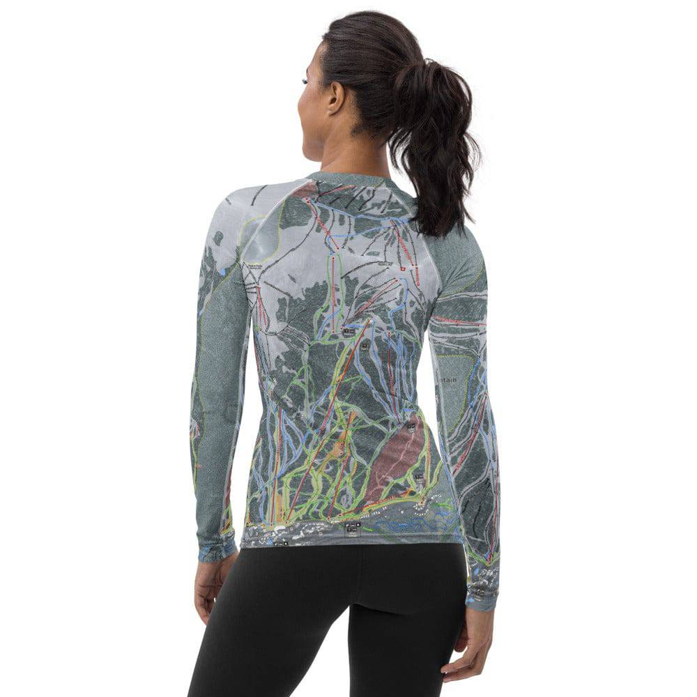Copper Mtn, Colorado Ski Trail Map Women's Base Layer Top - Powderaddicts