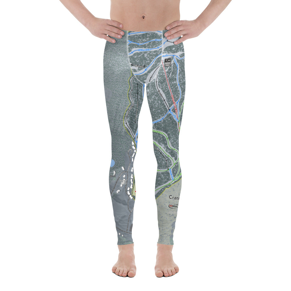 Cranmore Mountain, New Hampshire Ski Trail Map Men's Base Layer Bottom - Powderaddicts