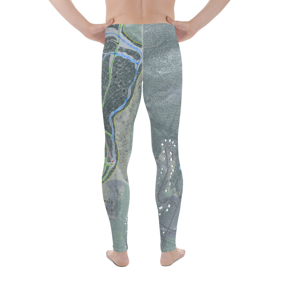Cranmore Mountain, New Hampshire Ski Trail Map Men's Base Layer Bottom - Powderaddicts