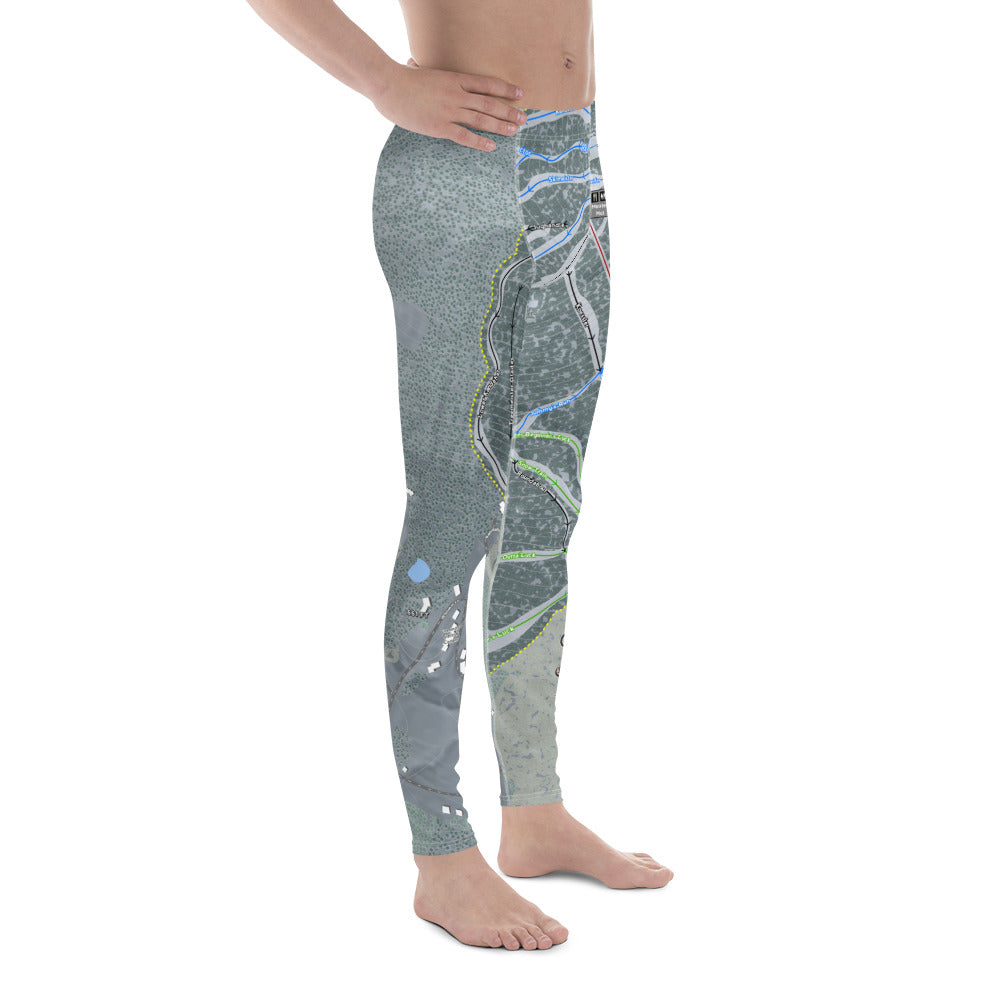 Cranmore Mountain, New Hampshire Ski Trail Map Men's Base Layer Bottom - Powderaddicts