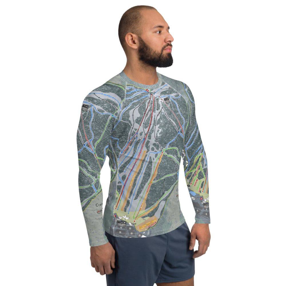 Cranmore Mountain, New Hampshire Ski Trail Map Men's Base Layer Top - Powderaddicts