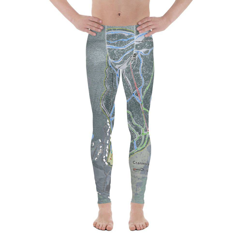 Cranmore, New Hampshire Ski Trail Map Men's Base Layer Bottom - Powderaddicts