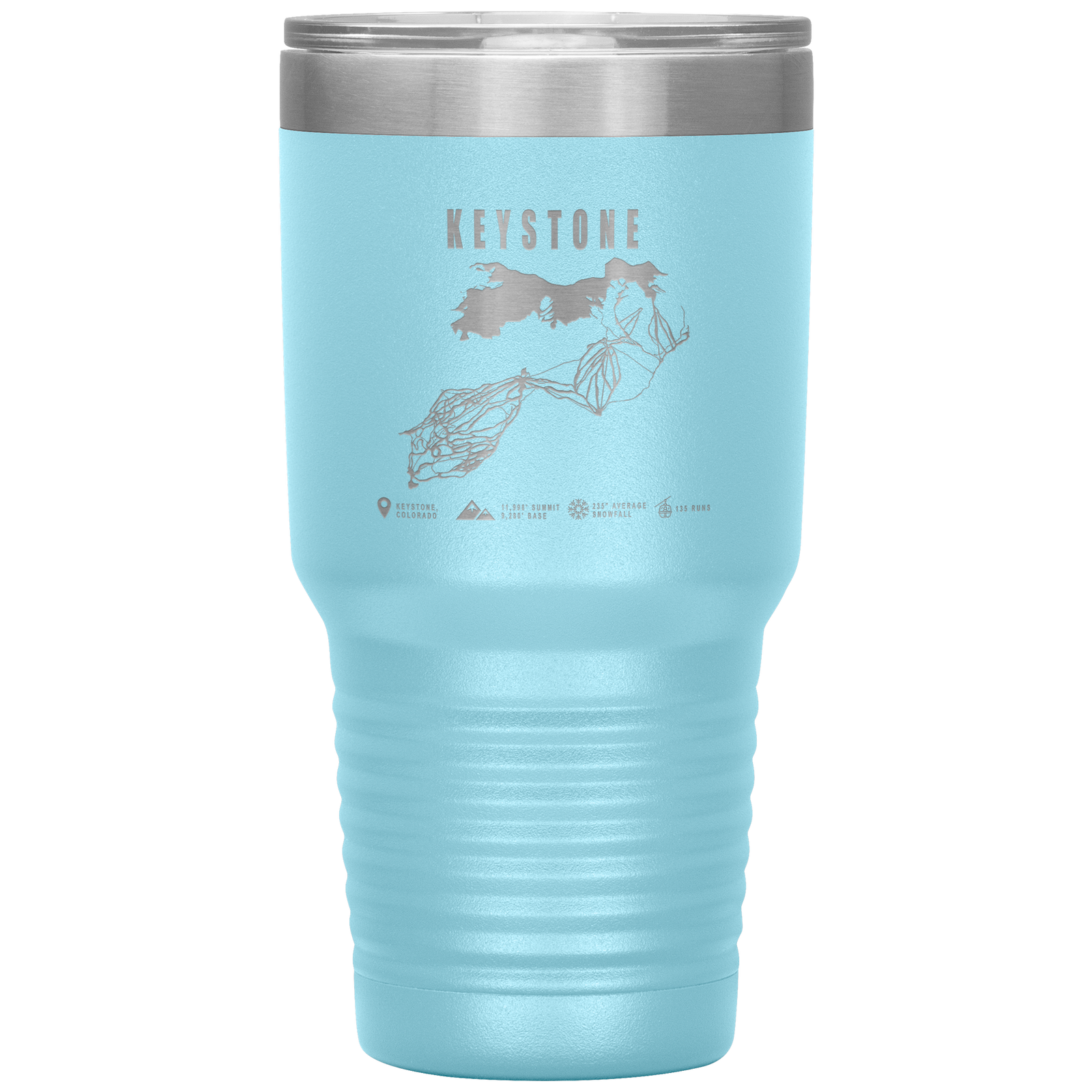 Keystone Colorado Ski Trail Map 30oz Tumbler - Powderaddicts