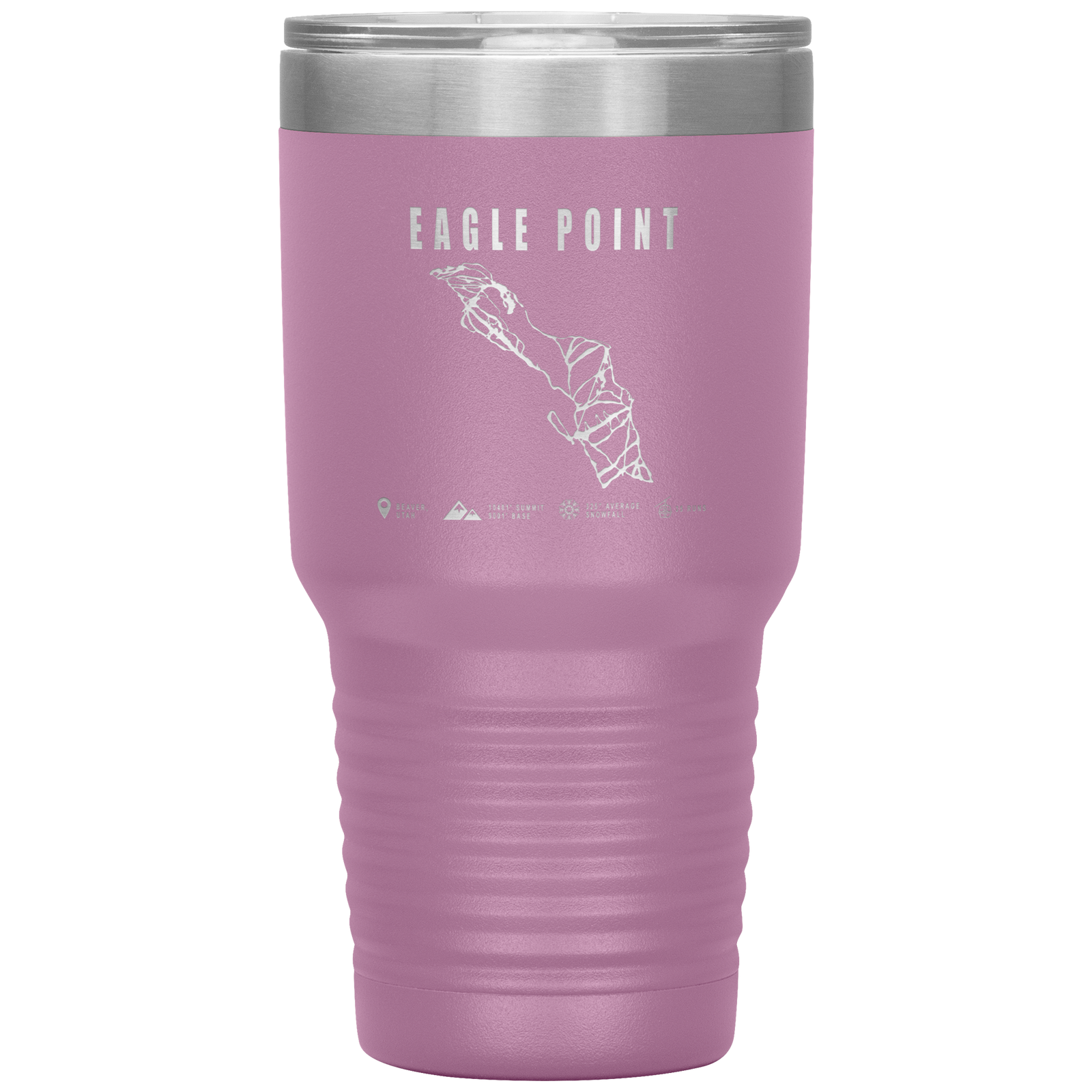 Eagle Point,Utah Ski Trail Map 30oz Tumbler - Powderaddicts
