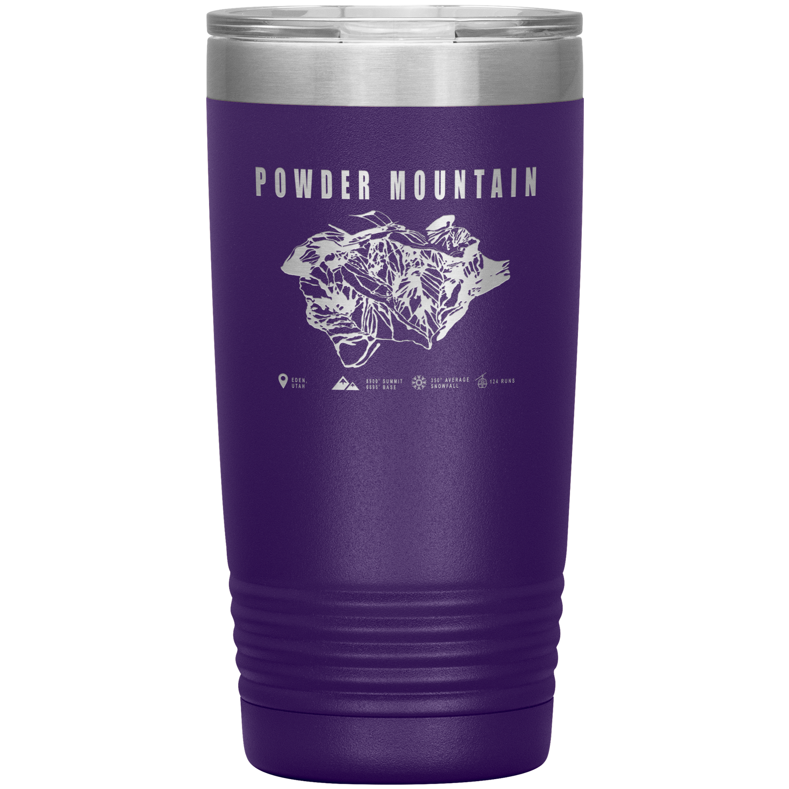 Powder Mountain,Utah Ski Trail Map 20oz Tumbler - Powderaddicts