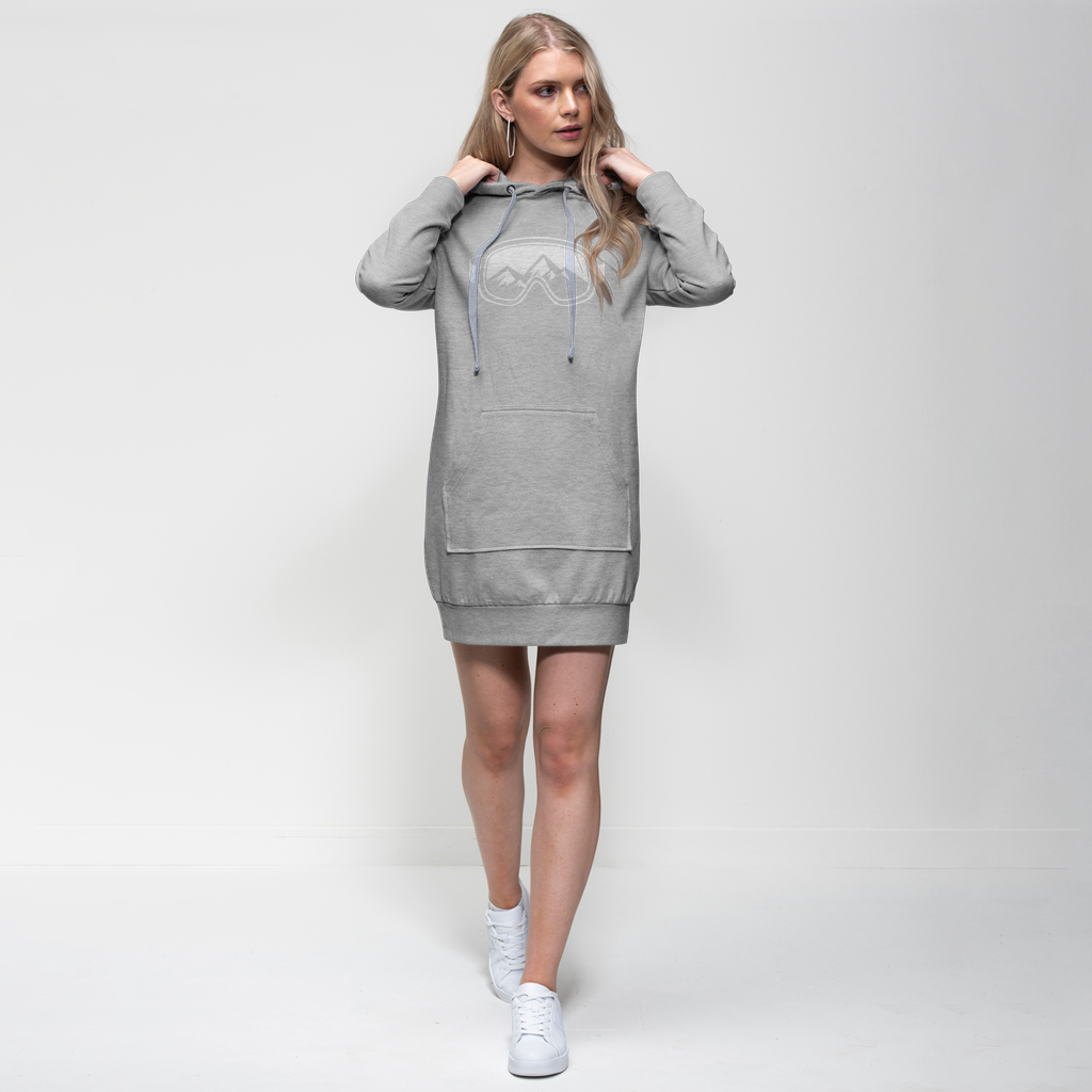 Ski Goggles Premium Adult Hoodie Dress - Powderaddicts