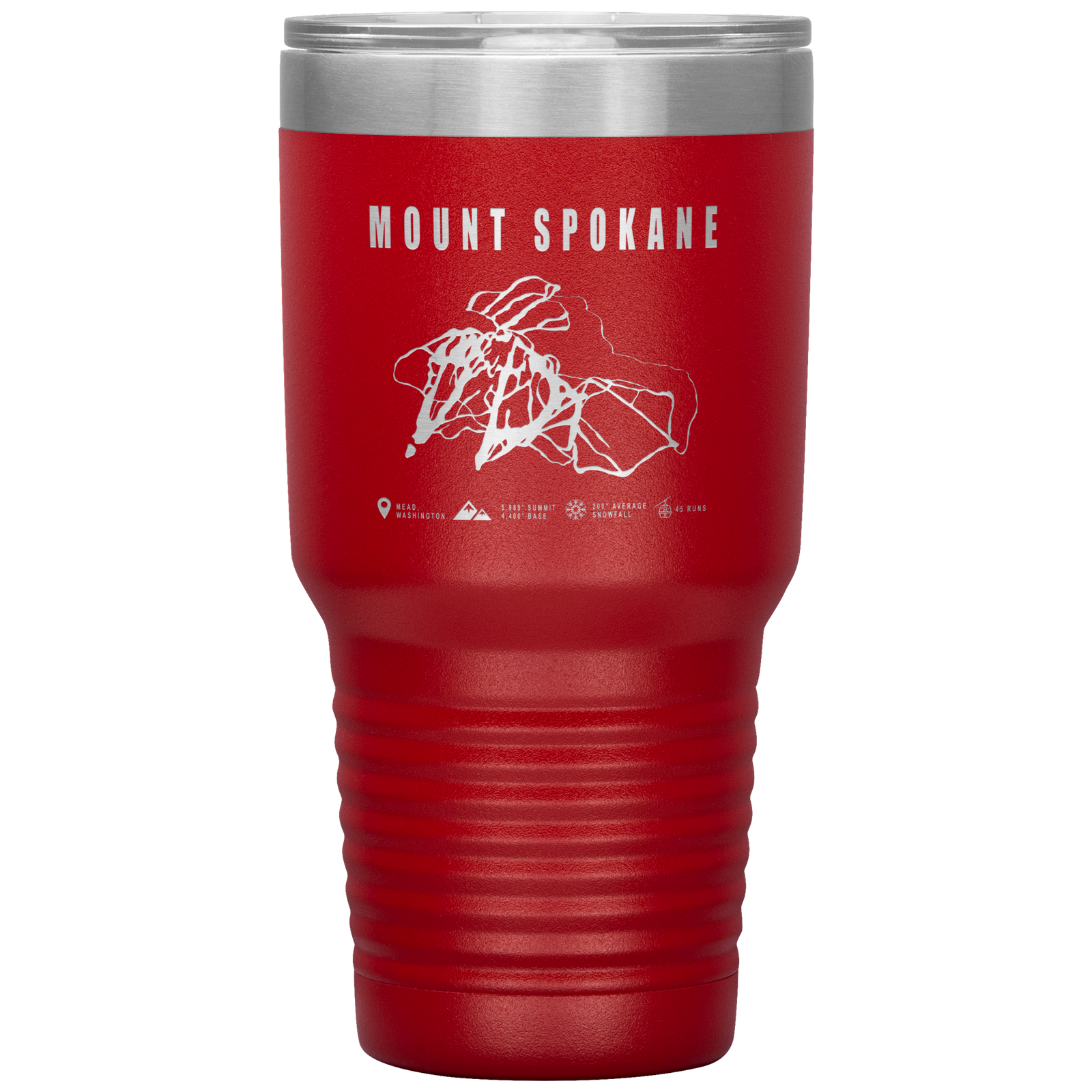 Stevens Pass, Washington Ski Trail Map 30oz Tumbler - Powderaddicts