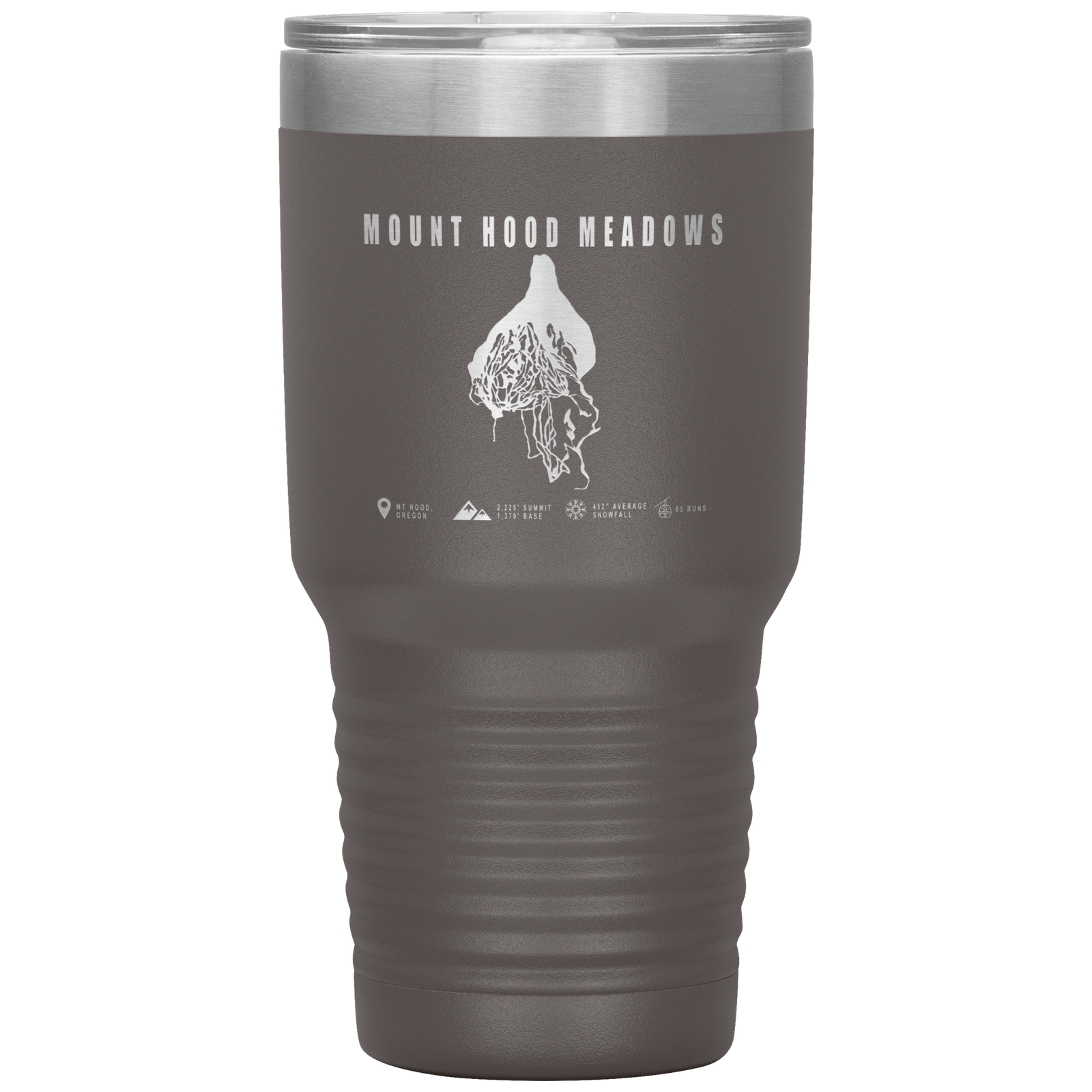 Mount Hood Meadows, Oregon Ski Trail Map 30oz Tumbler - Powderaddicts