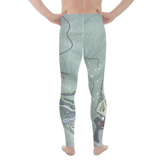 Deer Mountain, South Dakota Ski Trail Map Men's Base Layer Bottom - Powderaddicts