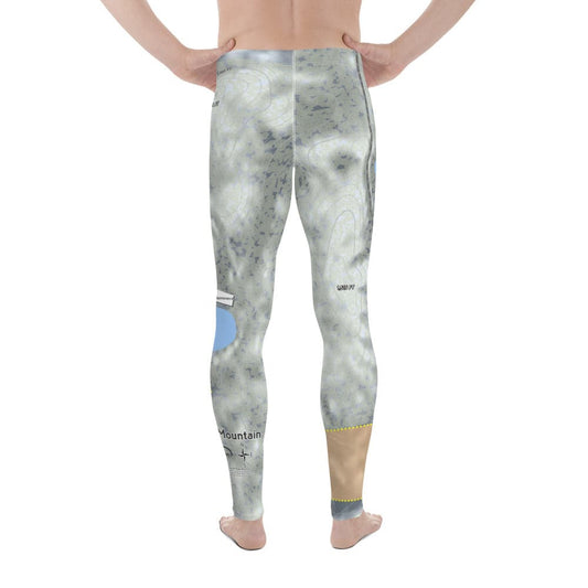 Detroit Mountain, Minnesota Ski Trail Map Men's Base Layer Bottom - Powderaddicts