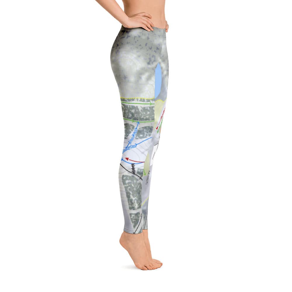 Detroit Mountain, Minnesota Ski Trail Map Women's Base Layer Bottom - Powderaddicts