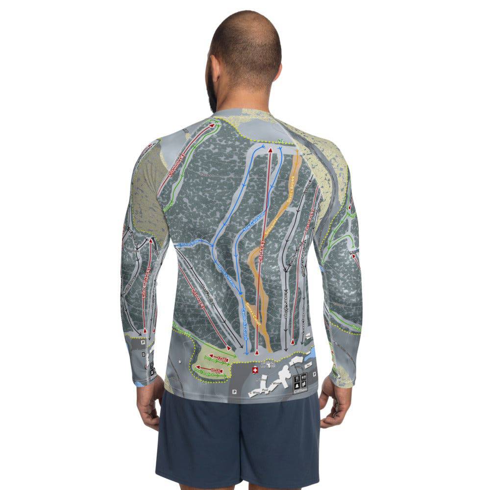 Devil's Head, Wisconsin Ski Trail Map Men's Base Layer Top - Powderaddicts