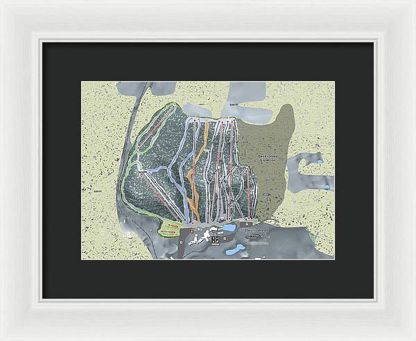 Devil's Head Ski Trail Map - Framed Print - Powderaddicts