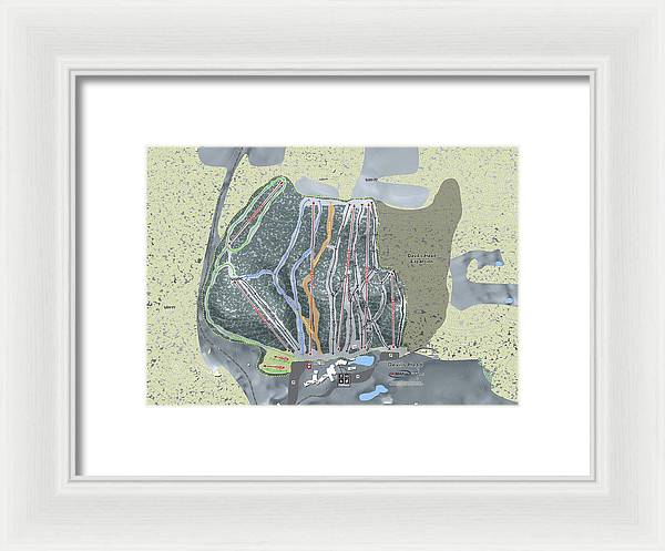 Devil's Head Ski Trail Map - Framed Print - Powderaddicts