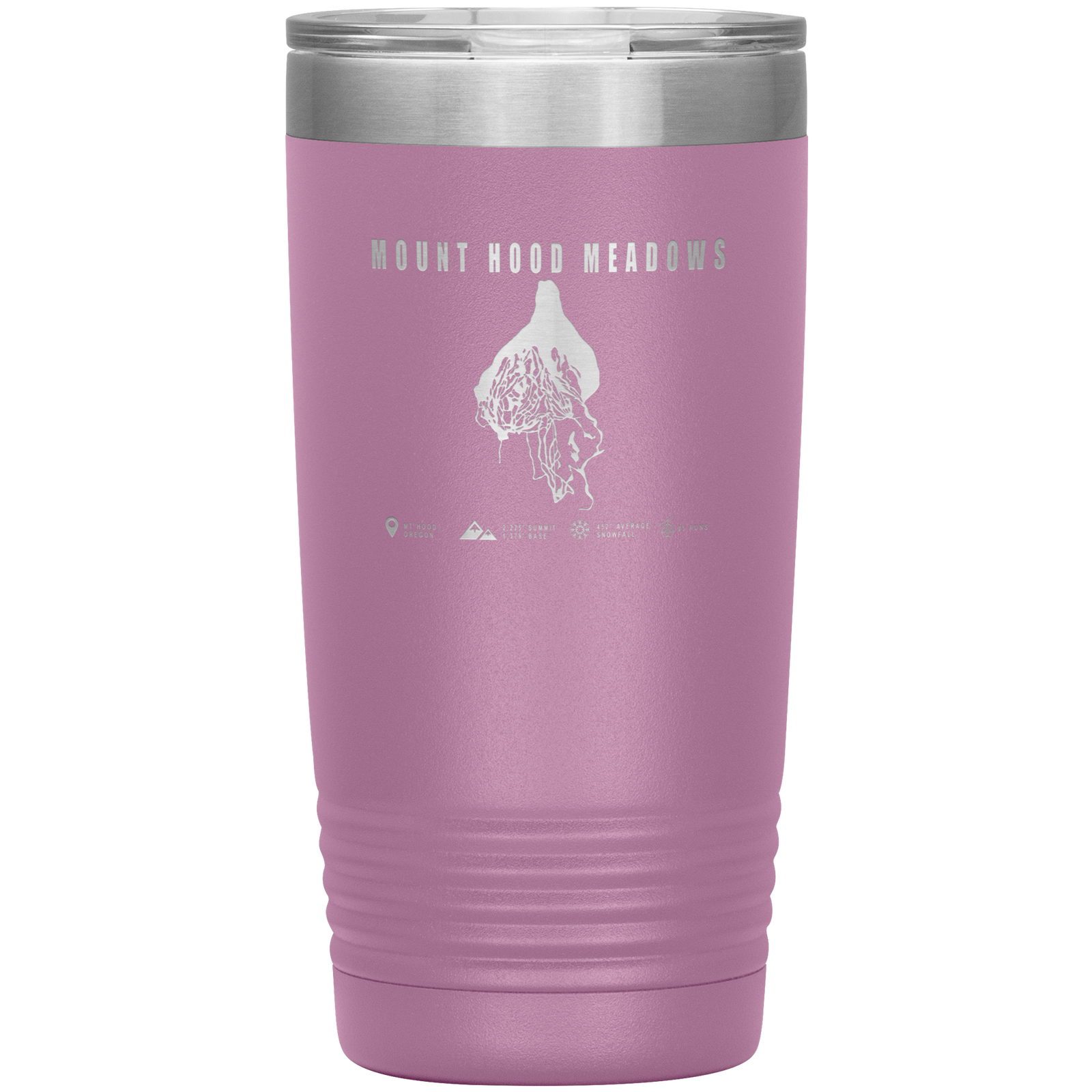 Mount Hood Meadows, Oregon Ski Trail Map 20oz Tumbler - Powderaddicts