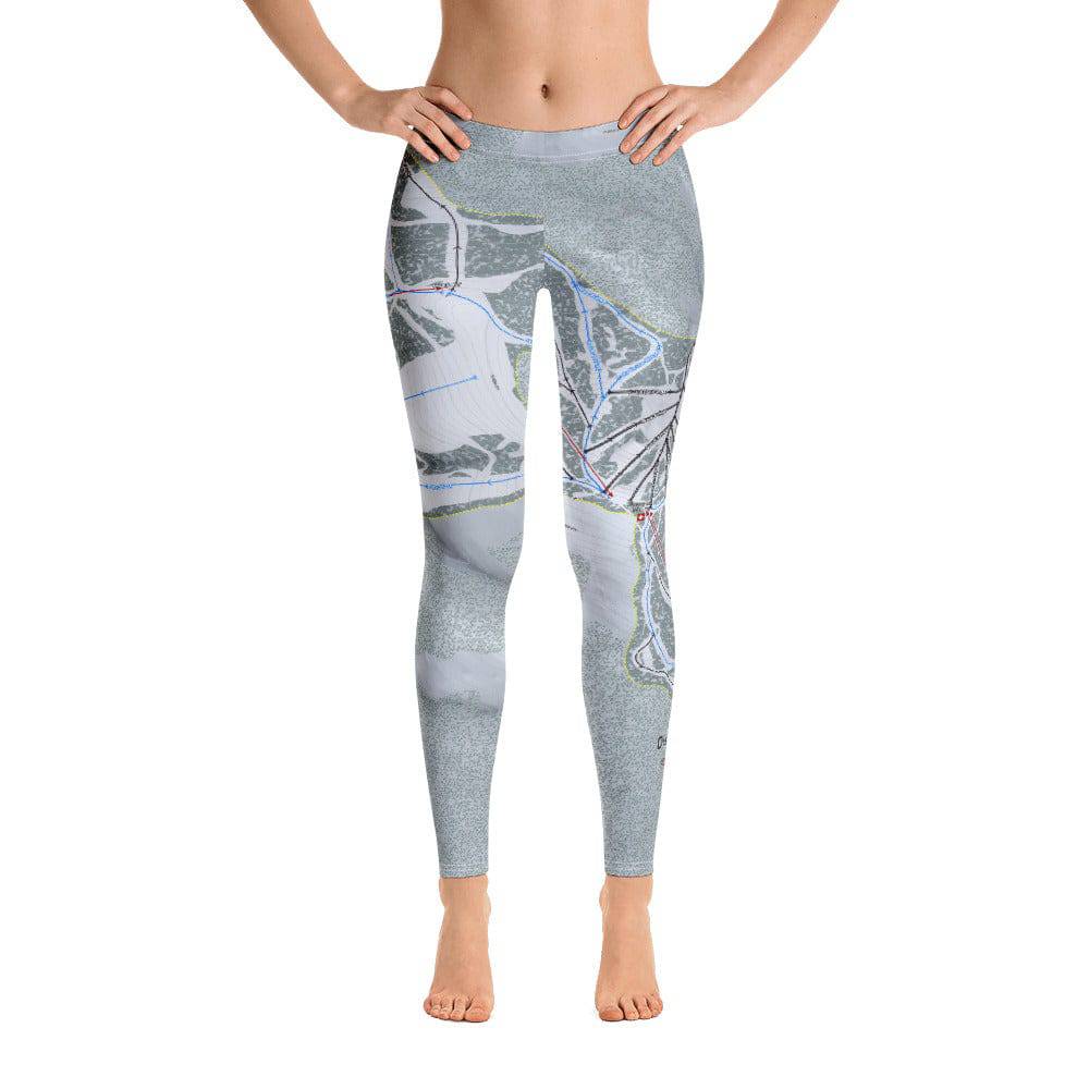 Discovery, Montana Ski Trail Map Women's Base Layer Bottom - Powderaddicts