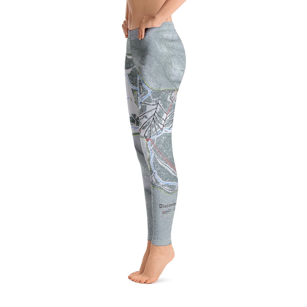 Discovery, Montana Ski Trail Map Women's Base Layer Bottom - Powderaddicts