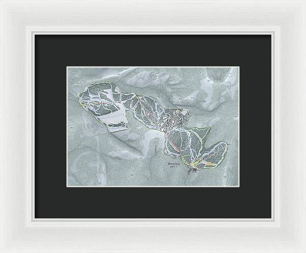 Discovery Ski Trail Map - Framed Print - Powderaddicts