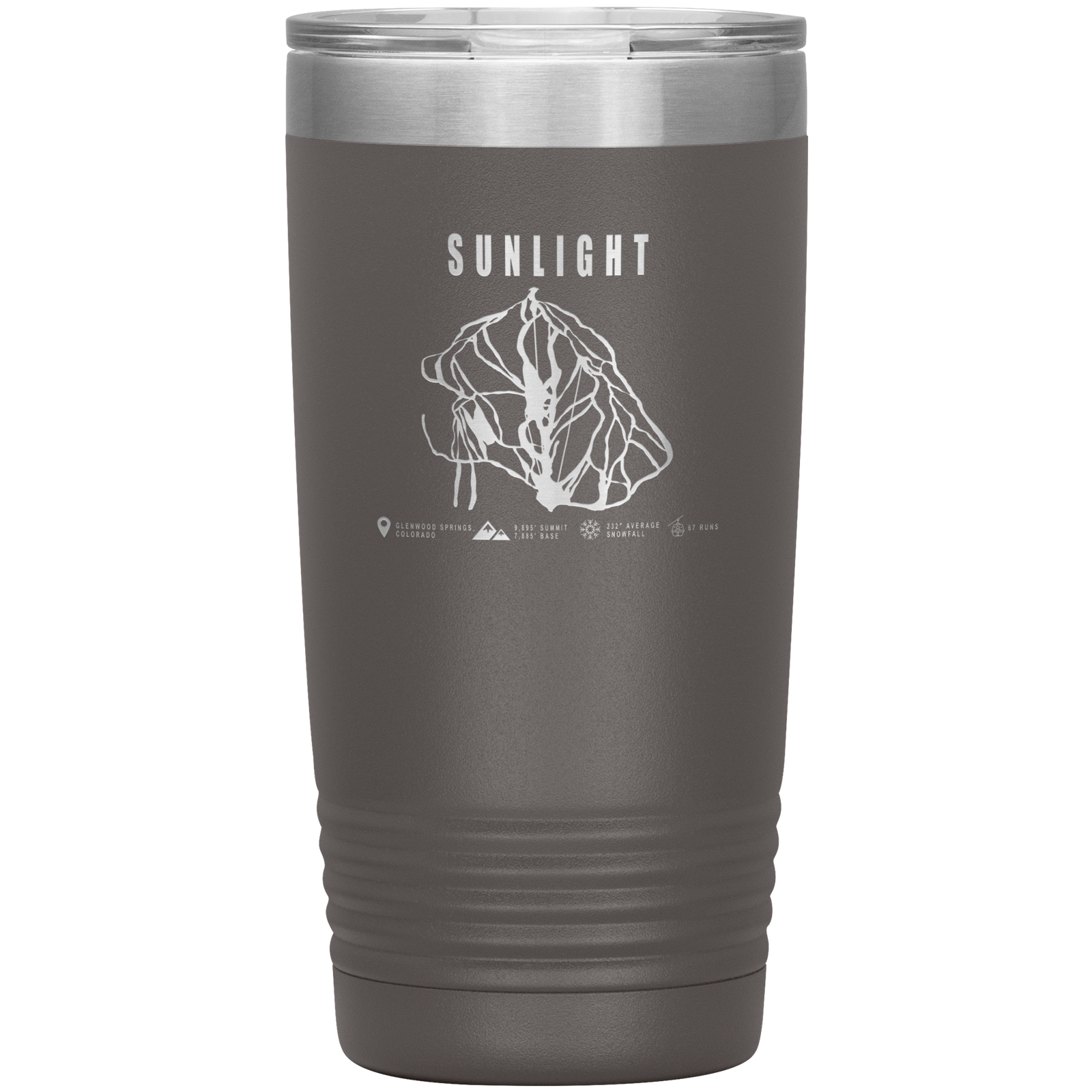 Sunlight Colorado Ski Trail Map 20oz Tumbler - Powderaddicts