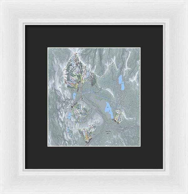 Donner Pass Ski Trail Map - Framed Print - Powderaddicts