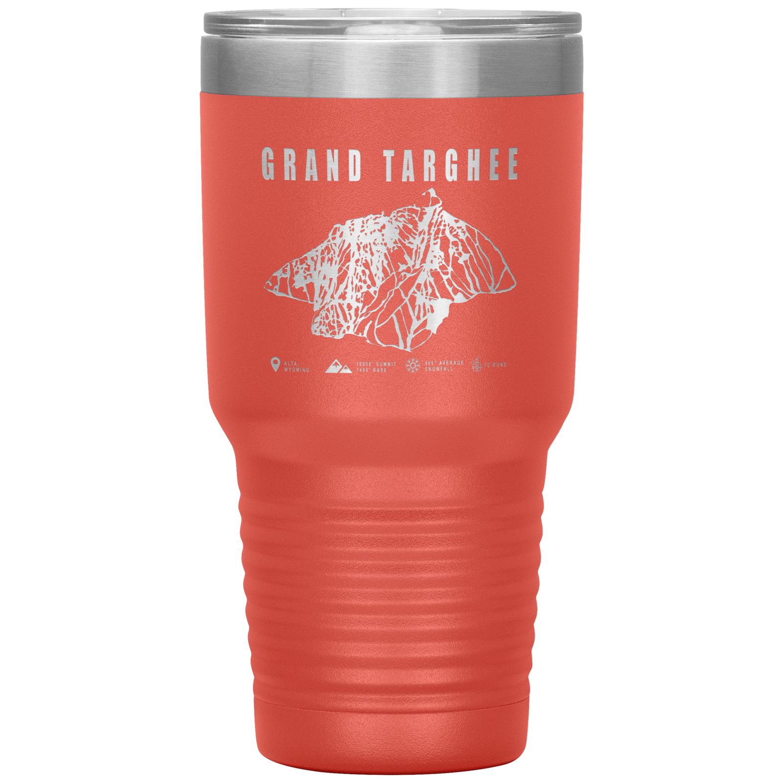 Grand Targhee Wyoming Ski Trail Map 30oz Tumbler - Powderaddicts