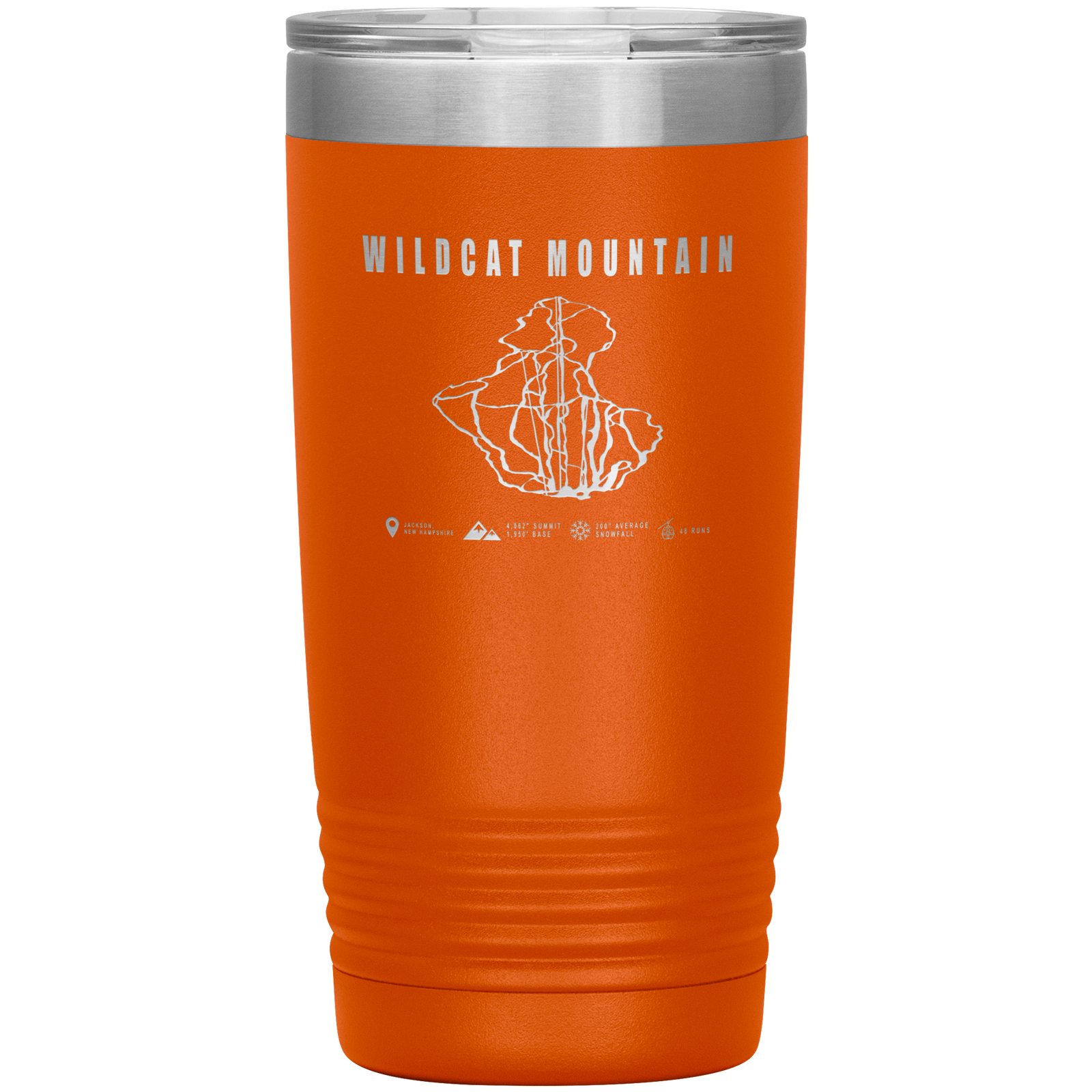 Wildcat Mountain, New Hampshire Ski Trail Map 20oz Tumbler - Powderaddicts