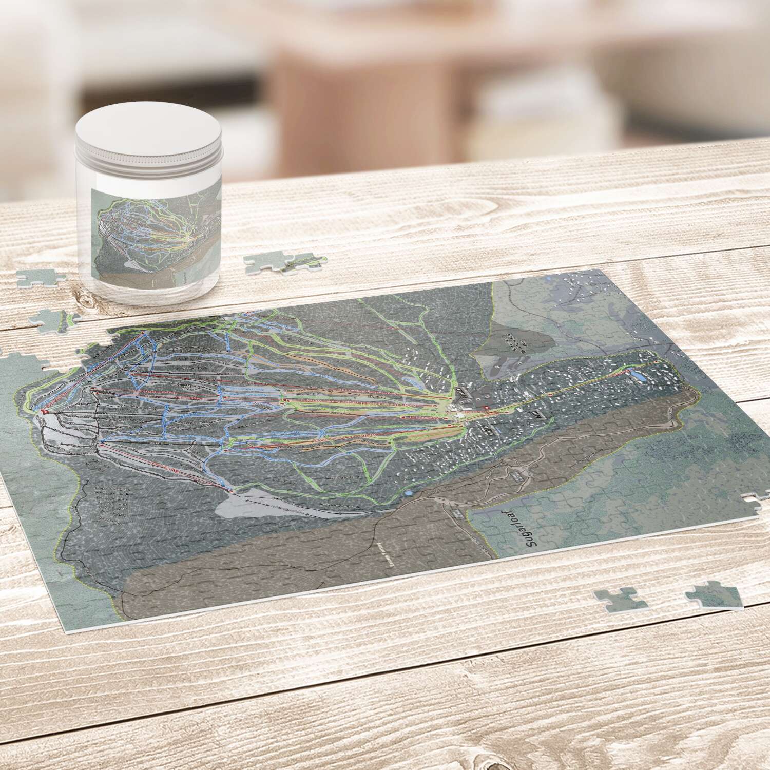 Sugarloaf, Maine Ski Trail Map Puzzle - Powderaddicts