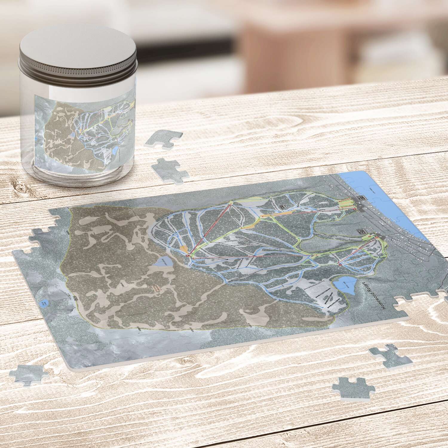 Homewood Trail, California Ski Trail Map Puzzle - Powderaddicts