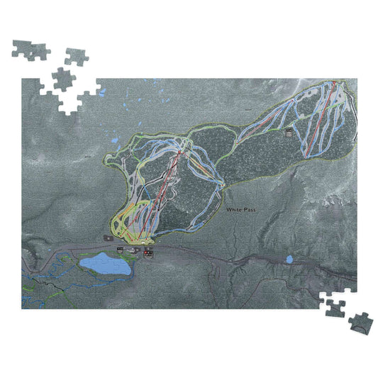 White Pass Washington Ski Map Resort Puzzle - Powderaddicts