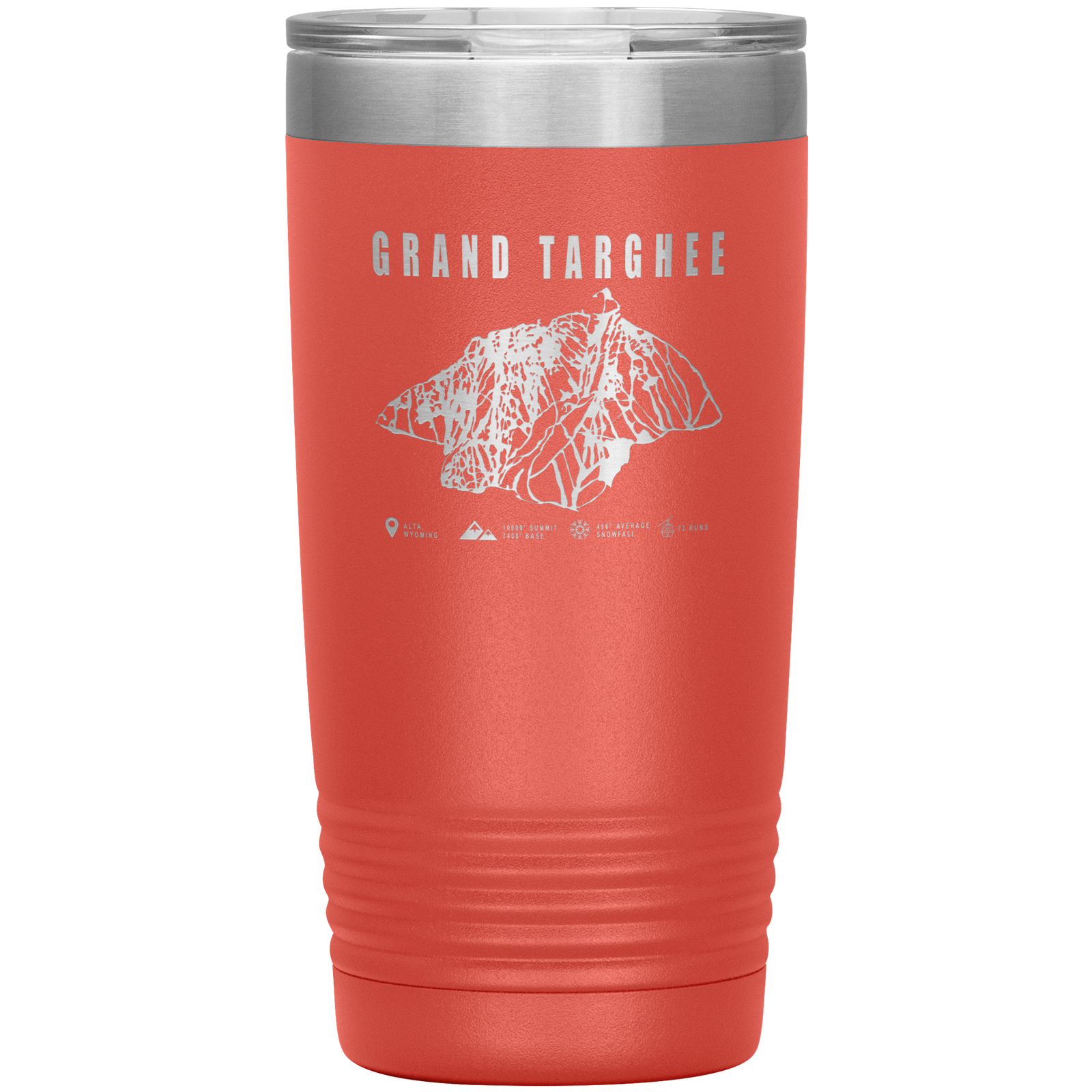 Grand Targhee Wyoming Ski Trail Map 20oz Tumbler - Powderaddicts