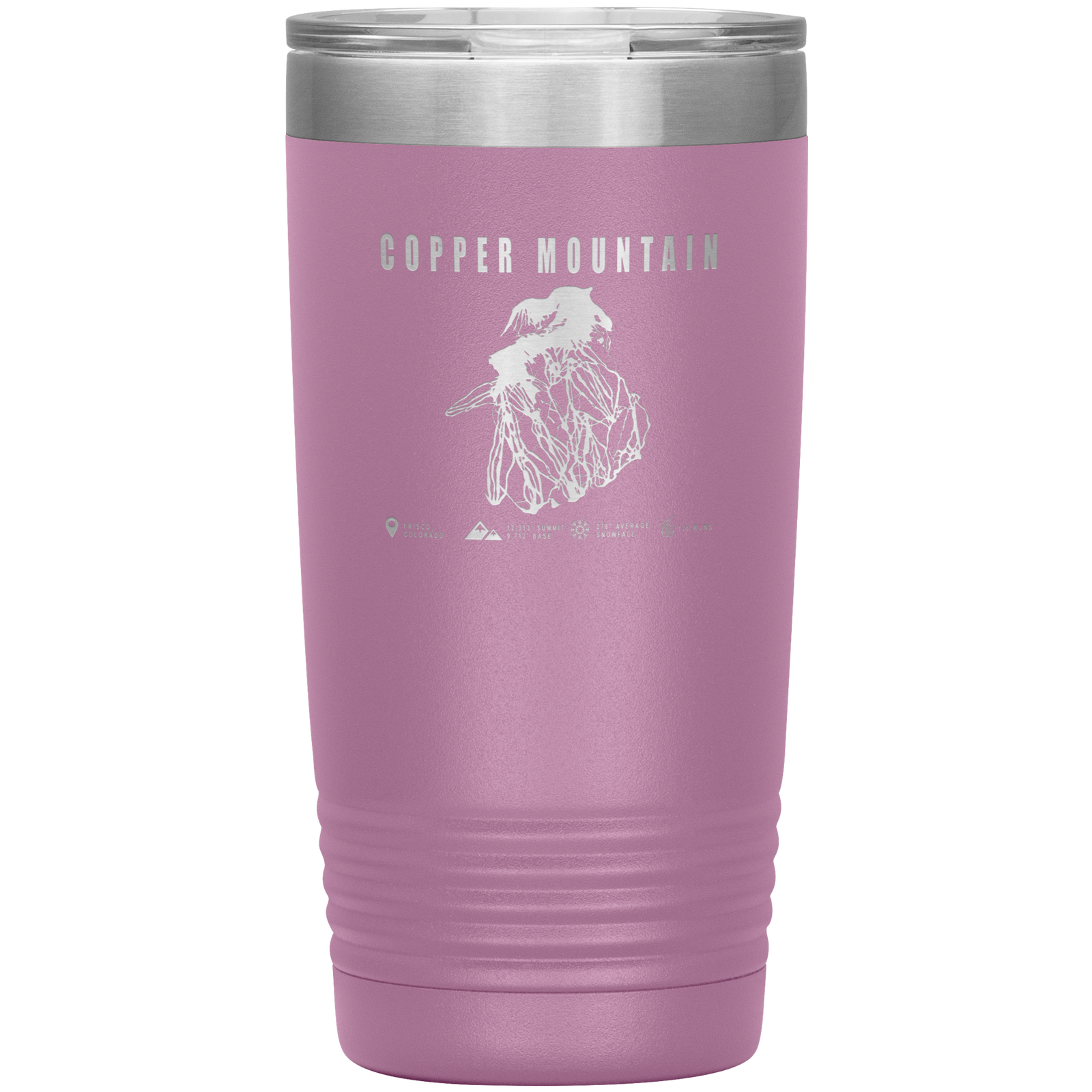 Copper Mountain Colorado Ski Trail Map 20oz Tumbler - Powderaddicts