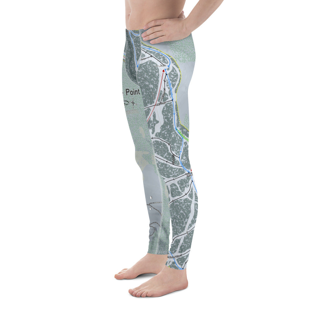 Eagle Point, Utah Ski Trail Map Men's Base Layer Bottom - Powderaddicts