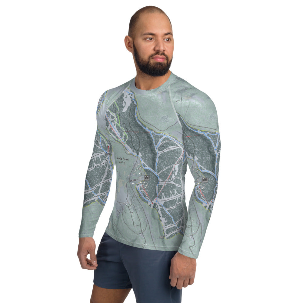 Eagle Point, Utah Ski Trail Map Men's Base Layer Top - Powderaddicts