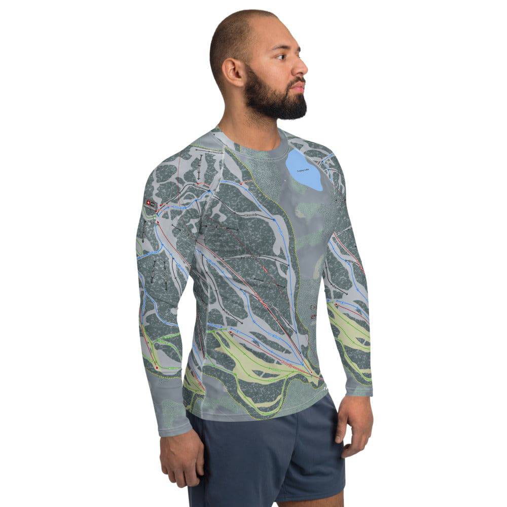 Eaglecrest, Alaska Ski Trail Map Men's Base Layer Top - Powderaddicts